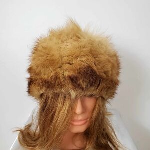 Vintage real fur hat